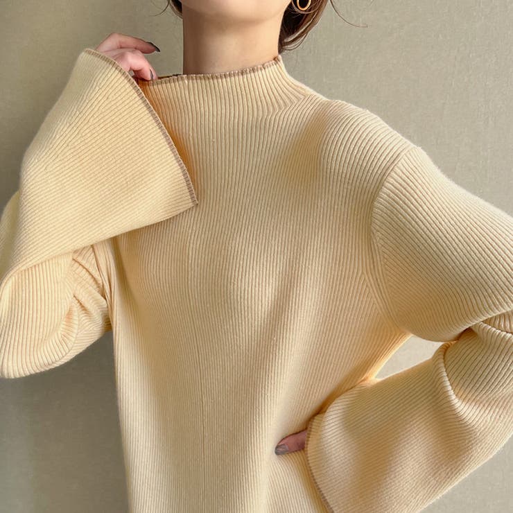 knit Jemade 配色Aラインニットワンピース[品番：AMTW0004416]｜JUNOAH