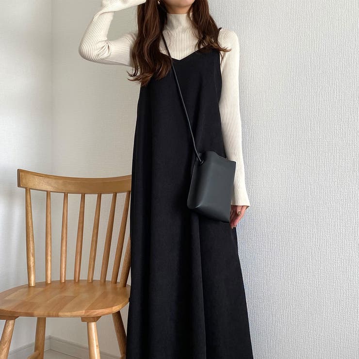 callautia コーデュロイロングキャミワンピース[品番