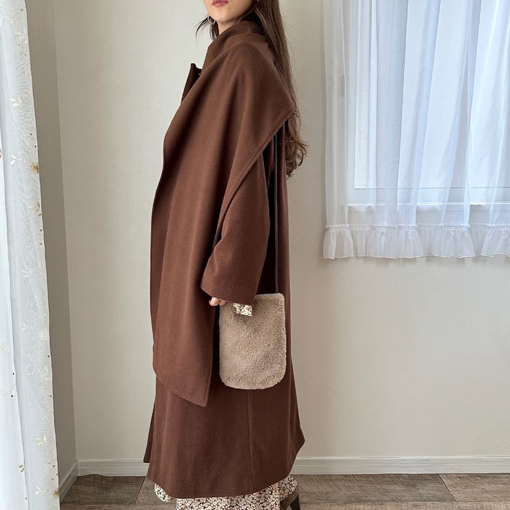 nae. ナエ】 ノーカラー コート マフラーコート 【公式通販】 nae. ナエ】 ノーカラー コート マフラーコート 【公式通販】