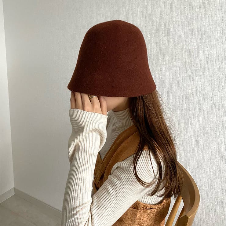 最大15%OFFクーポン mature ha] ウールフェルトハット（ウールフェルトHAT ベージュ 帽子
