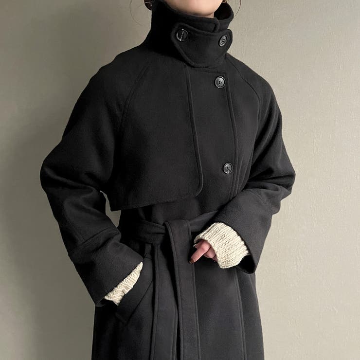 美品●HARE ハレ✴︎防寒 ロングコート スタンドカラー 2way 黒 HARE（ハレ）の「【WEB限定】スーパーロングコート(HARE