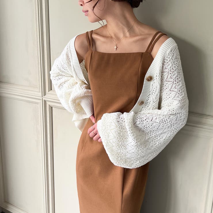 ピーチスキンIラインキャミワンピース | JUNOAH | 詳細画像21 