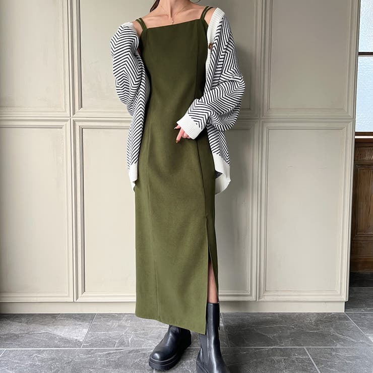 ピーチスキンIラインキャミワンピース | JUNOAH | 詳細画像24 