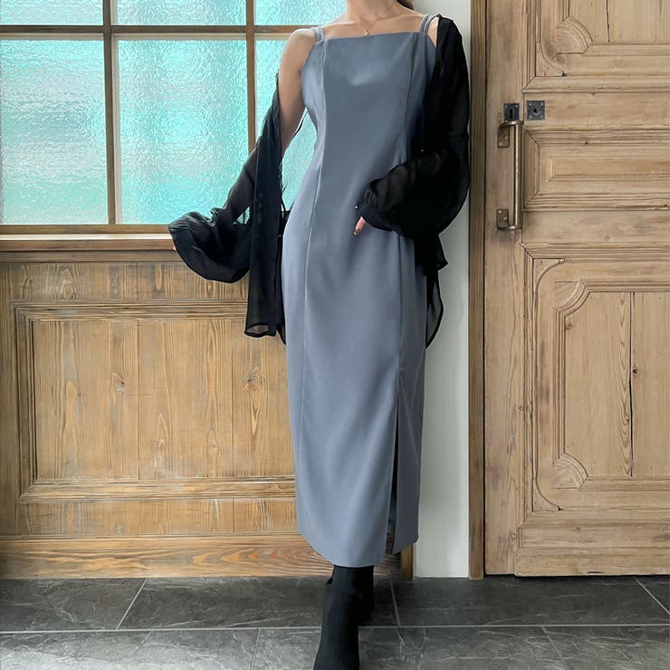 ピーチスキンIラインキャミワンピース | JUNOAH | 詳細画像29 