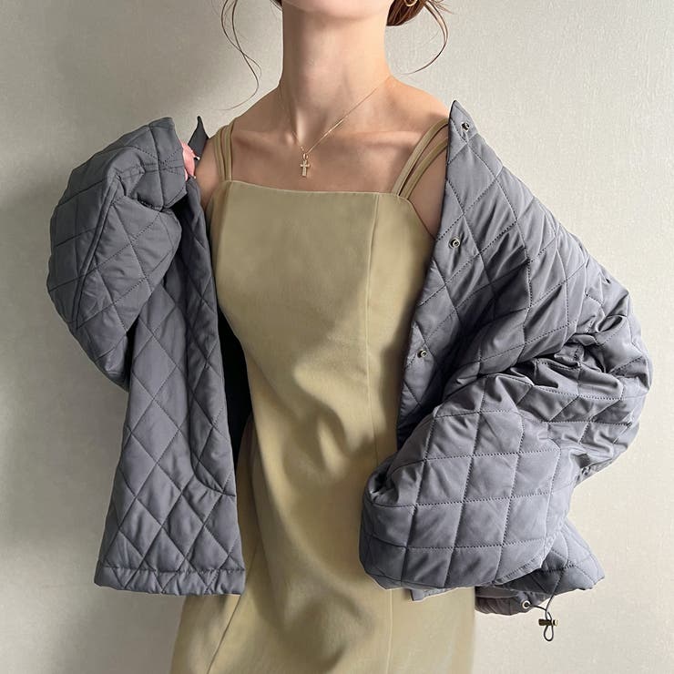 ベージュ | ピーチスキンIラインキャミワンピース | JUNOAH