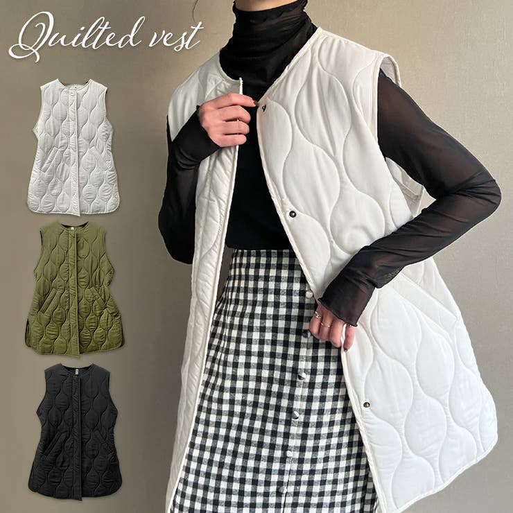 キルティングベスト[品番：AMTW0004874]｜JUNOAH（ジュノア ）の