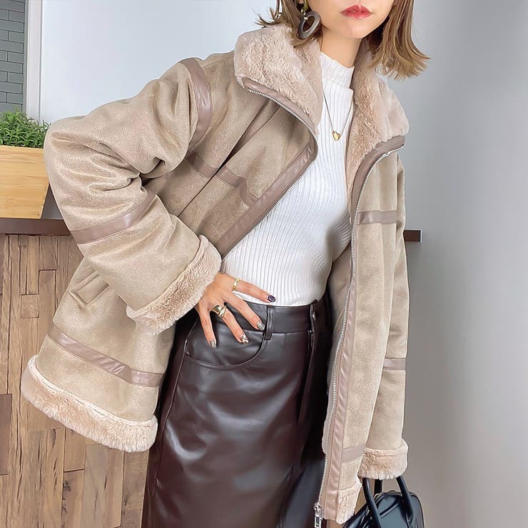 フェイクムートンファージャケット[品番：AMTW0005076]｜JUNOAH