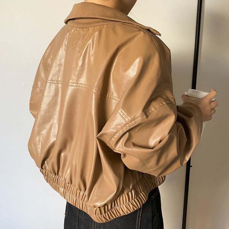 callautia ハイネックレザーショートブルゾン[品番：AMTW0004991]｜JUNOAH（ジュノア  ）のレディースファッション通販｜SHOPLIST（ショップリスト）