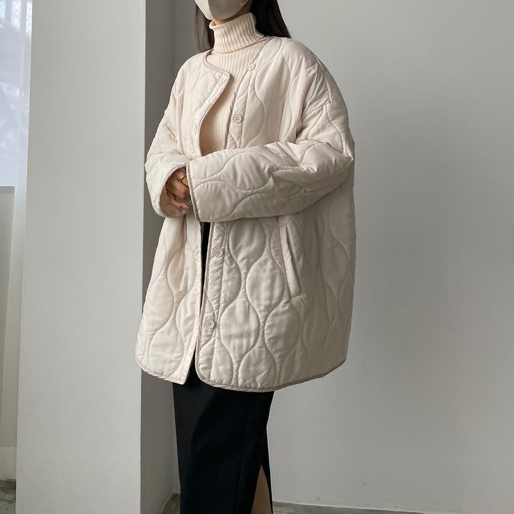 Louere 配色パイピングキルティングコート | Louere | 詳細画像10 