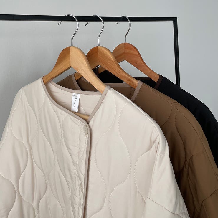 Louere 配色パイピングキルティングコート | Louere | 詳細画像13 