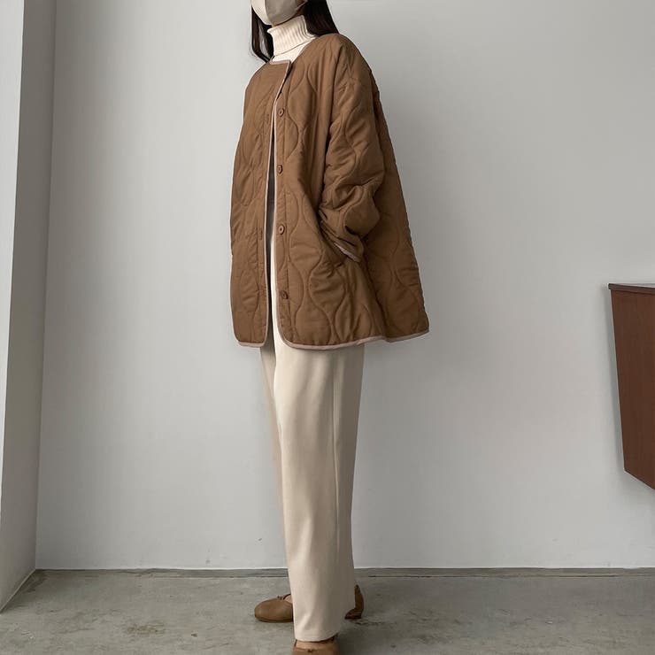 Louere 配色パイピングキルティングコート | Louere | 詳細画像17 