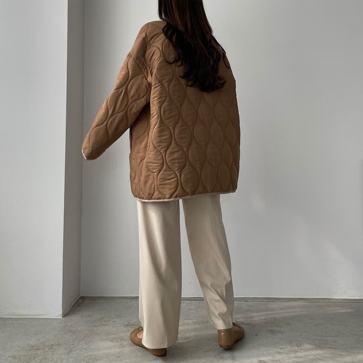 Louere 配色パイピングキルティングコート | Louere | 詳細画像19 