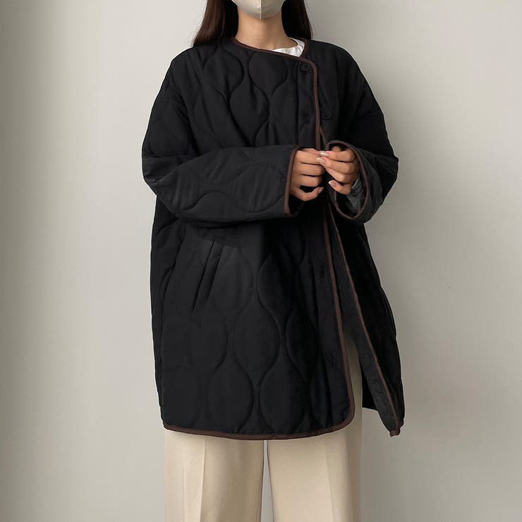 Louere 配色パイピングキルティングコート | Louere | 詳細画像2 