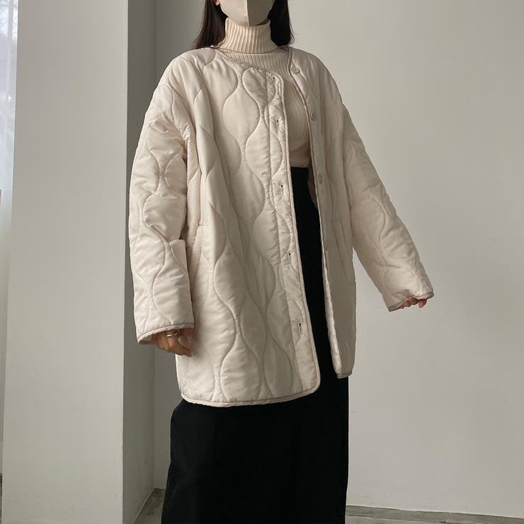 Louere 配色パイピングキルティングコート | Louere | 詳細画像8 