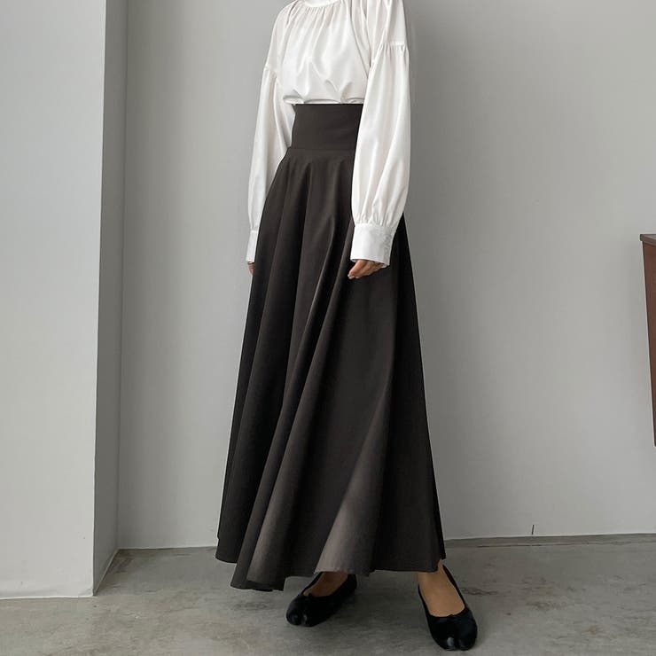 【新品タグ付】 Louere ルエレ　ハイウエストボリュームフレアスカート　XL