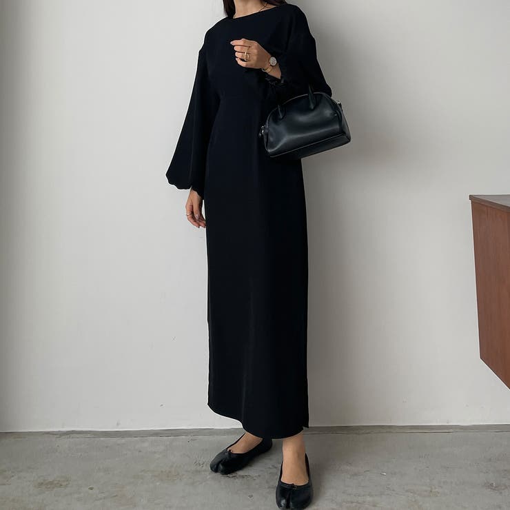 Louere/ルエレ パフスリーブＩラインワンピース size M Louere ワンピース パフスリーブIラインワンピース : ZOZOTOWN