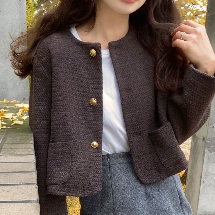 金ボタンツイードジャケット[品番：AMTW0004855]｜LAUIR（ラウアー）の