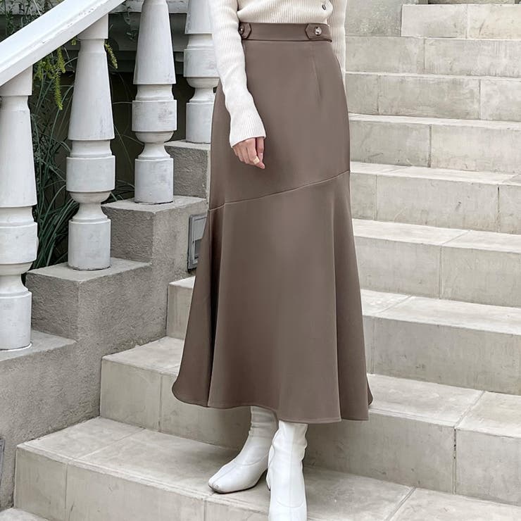 日本人気超絶の アシンメトリーマーメイドスカート[品番：AMTW0005108]｜JUNOAH スカート