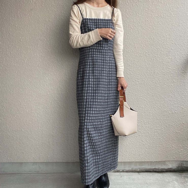 チェックタイトキャミワンピース[品番：AMTW0004475]｜JUNOAH