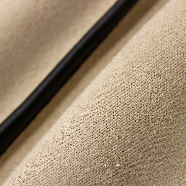 オーバーサイズ ムートンパイピングノーカラーコート ビッグシルエット | JUNOAH | 詳細画像15 