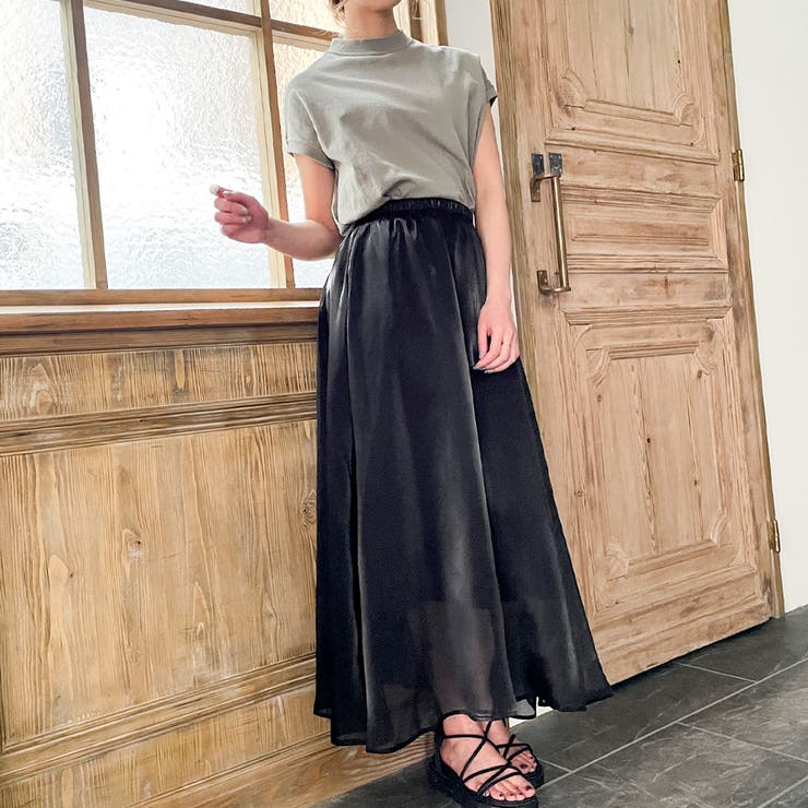 まぁゆ 新品【unoa】ロングスカート スカート ロング フレアスカート レディース 無地 シンプル