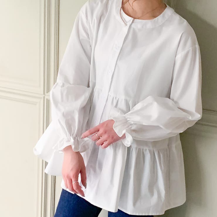 ティアード袖フリルブラウス 品番 Amtw Junoah ジュノア のレディースファッション通販 Shoplist ショップリスト