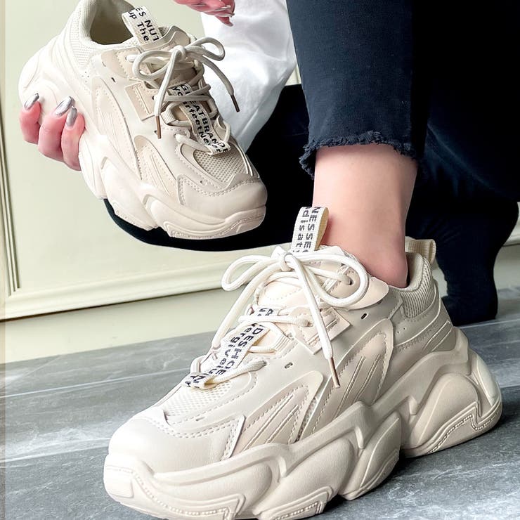 1807★GOTHIC LACE UP/パール 厚底スニーカー男女兼用 1807*日本未*1807 GOTHIC LACE UP 厚底キャンバススニーカー
