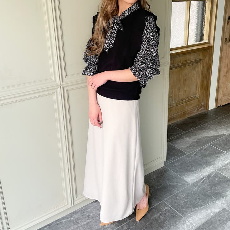 小花柄ドッキングリボンブラウス 品番 Amtw Junoah ジュノア のレディースファッション通販 Shoplist ショップリスト