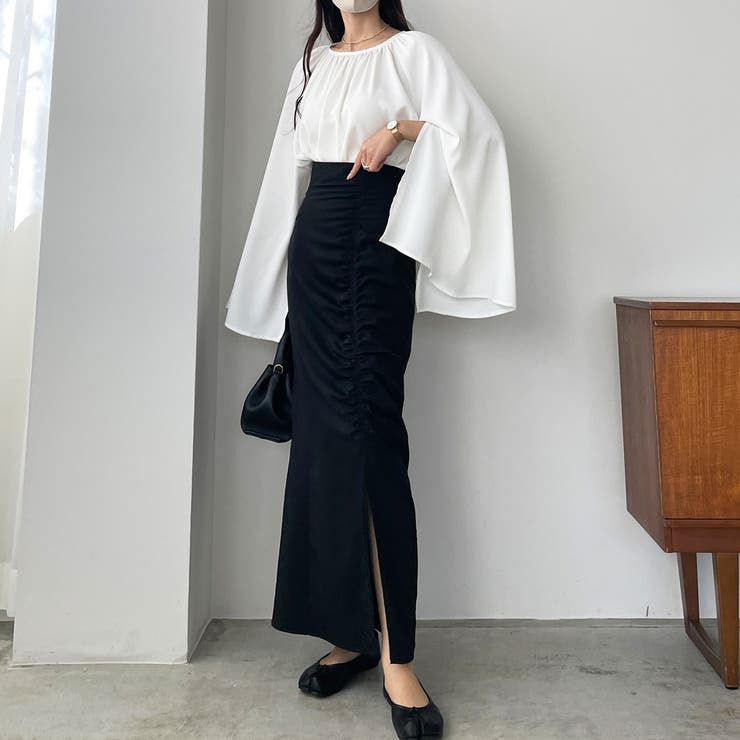 Louere ギャザースリットスカート[品番：AMTW0005483]｜Louere