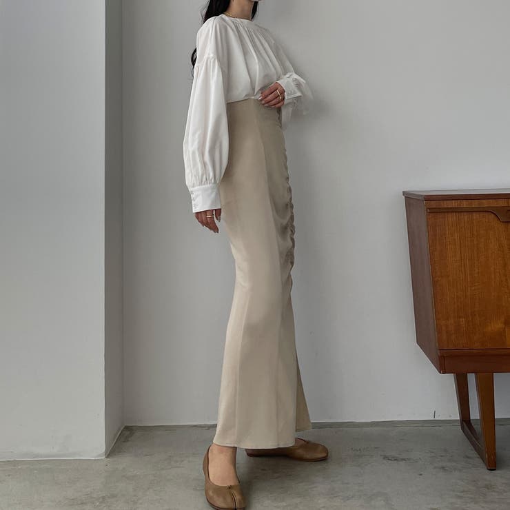 Louere ギャザースリットスカート[品番：AMTW0005483]｜Louere