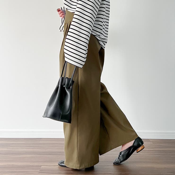 フロントデザインツータックワイドパンツ | JUNOAH | 詳細画像11 