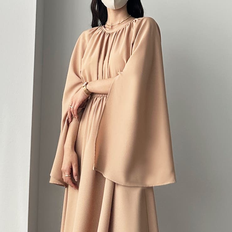 Louere スリットスリーブフレアワンピース[品番：AMTW0005420