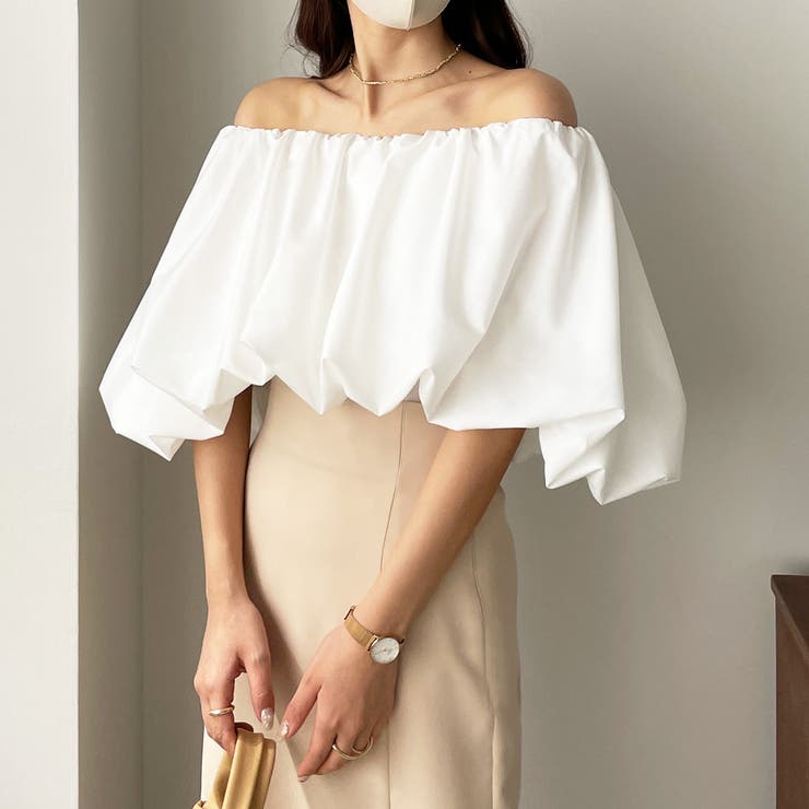andequal ボリュームオフショルダーブラウス セール】volume off shoulder blouse / ボリュームオフ