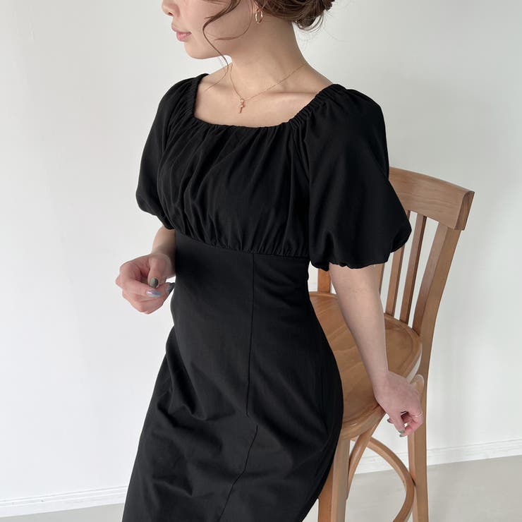 リネンライクレースアップマーメイドワンピース | JUNOAH | 詳細画像15 