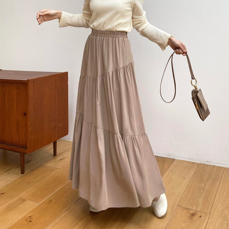 callautia アシンメトリーティアードスカート[品番：AMTW0005775