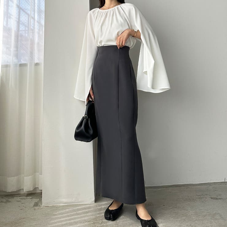 Louere ハイウエストペンシルスカート Louere ハイウエストペンシルスカート[品番：AMTW0005117