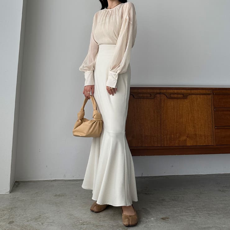 Louere ギャザースリーブシアーブラウス | Louere | 詳細画像8