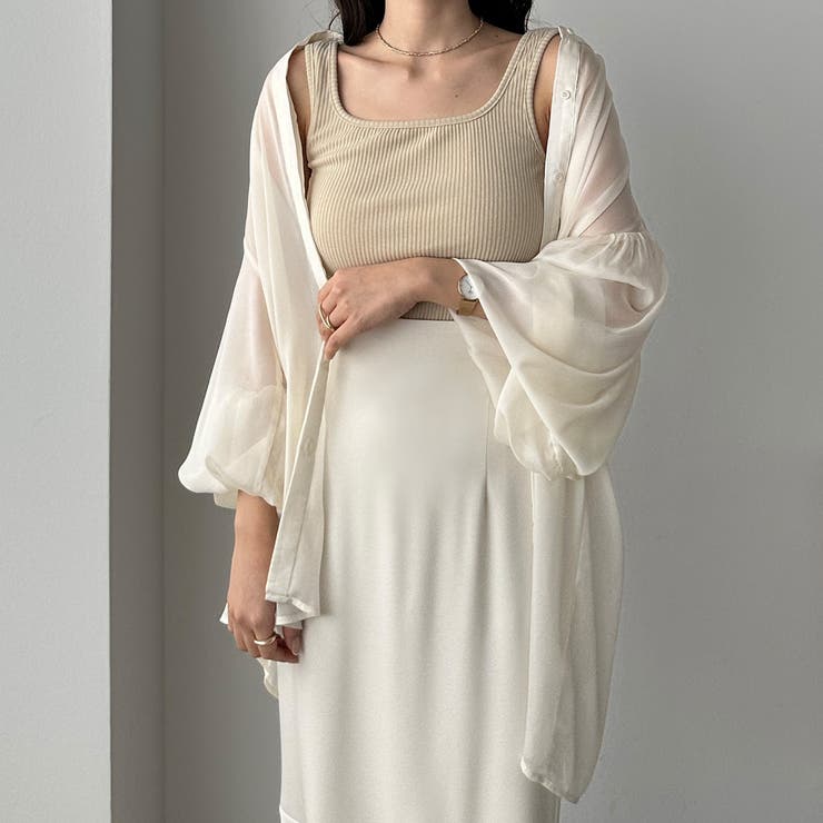 Louere 【取り外し可能パット付き】スクエアネックタンクトップ | Louere | 詳細画像8 