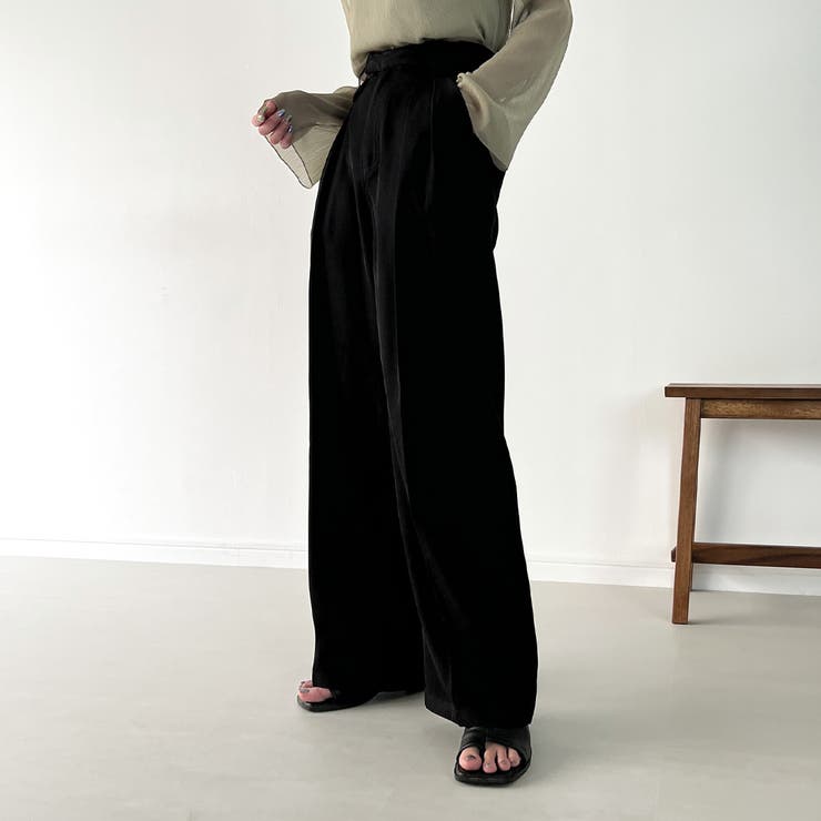 ダブルインタックスラックス[品番：AMTW0005924]｜JUNOAH（ジュノア