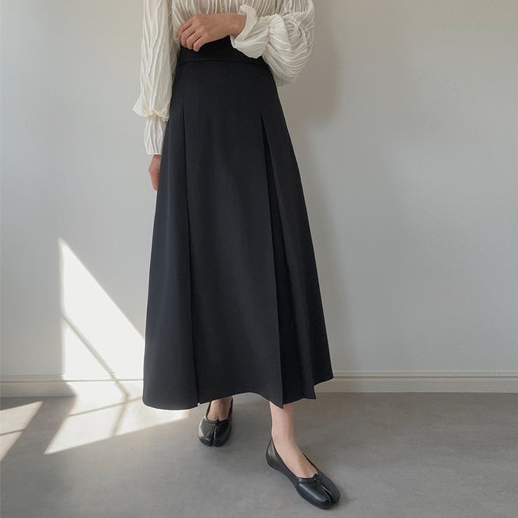 ハイウエストボックスプリーツスカート[品番：AMTW0005830]｜LAUIR