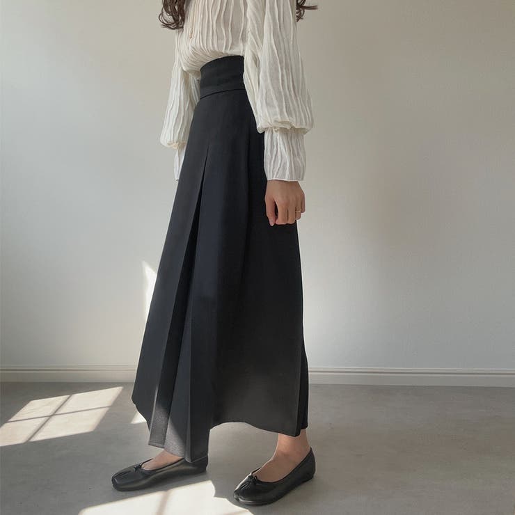 ハイウエストボックスプリーツスカート[品番：AMTW0005830]｜LAUIR