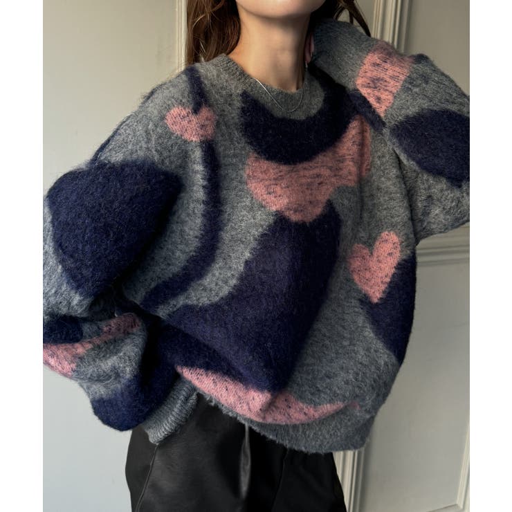 45Rジャガードニットのポンチョ 新品タグ付】45R ジャガードニット