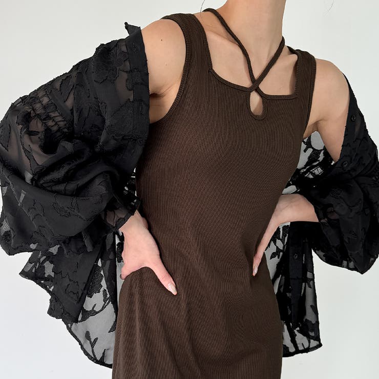 クロスネックリブタンクトップワンピース[品番：AMTW0010863]｜JUNOAH