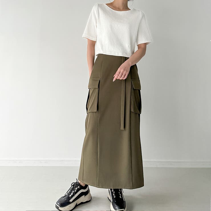 前後2wayリブチビTシャツ | JUNOAH | 詳細画像5 