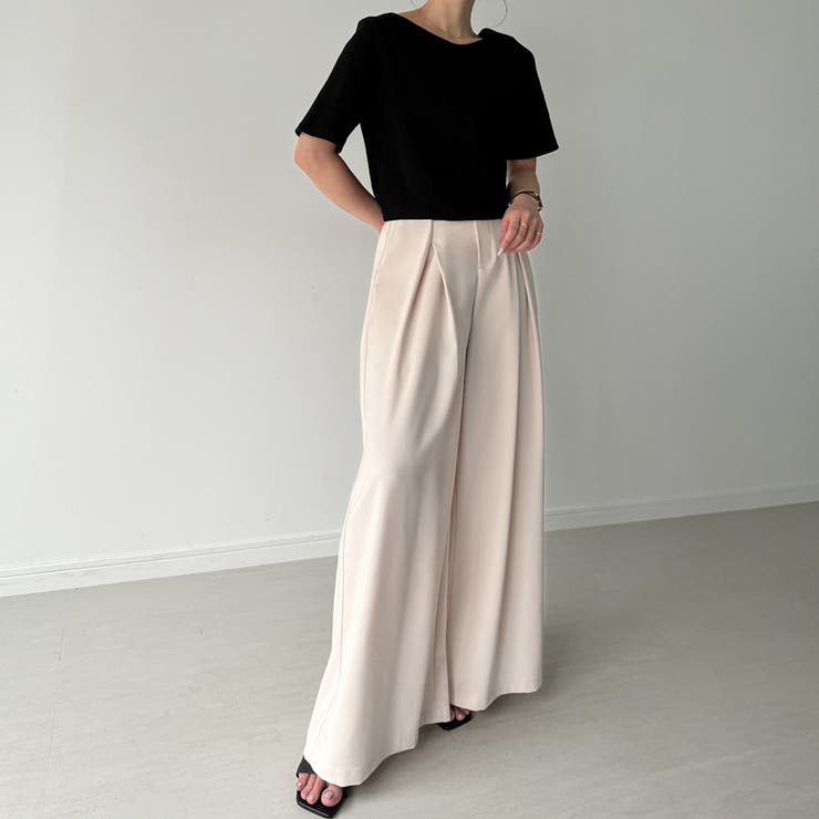 前後2wayリブチビTシャツ | JUNOAH | 詳細画像9 