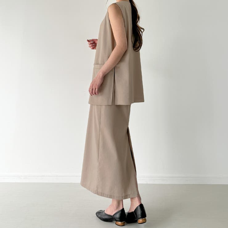 定率割引 西日本 リネン混ジレセットキャミワンピース[品番：AMTW0010866 トップス