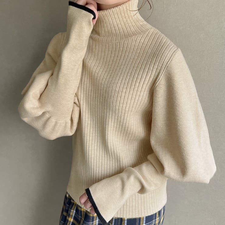 タートルボリュームスリーブニット[品番：AMTW0009114]｜JUNOAH