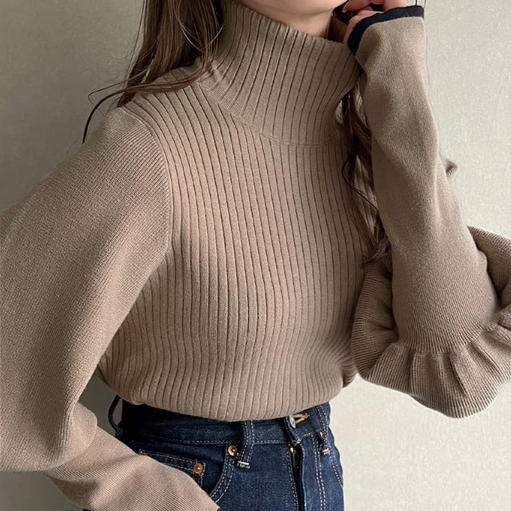 タートルボリュームスリーブニット[品番：AMTW0009114]｜JUNOAH