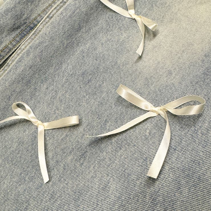 リボンルーズデニムパンツ[品番：AMTW0010953]｜JUNOAH