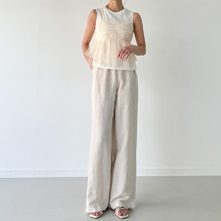 チュールビスチェセットトップス[品番：AMTW0011042]｜JUNOAH